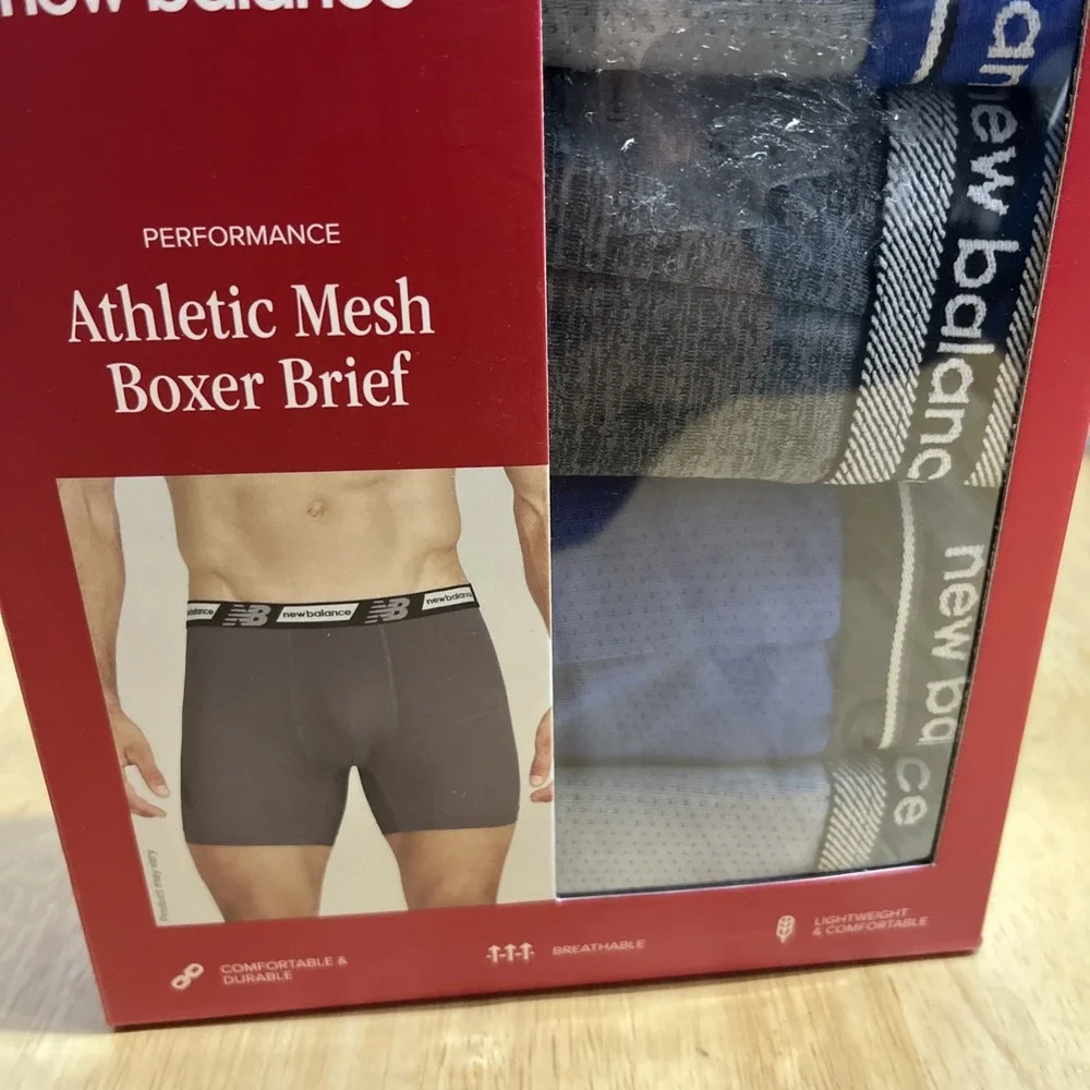 New Balance‎ Men's 4 Pack Performance Athletic Mesh Boxer Brief Men's S 28-30